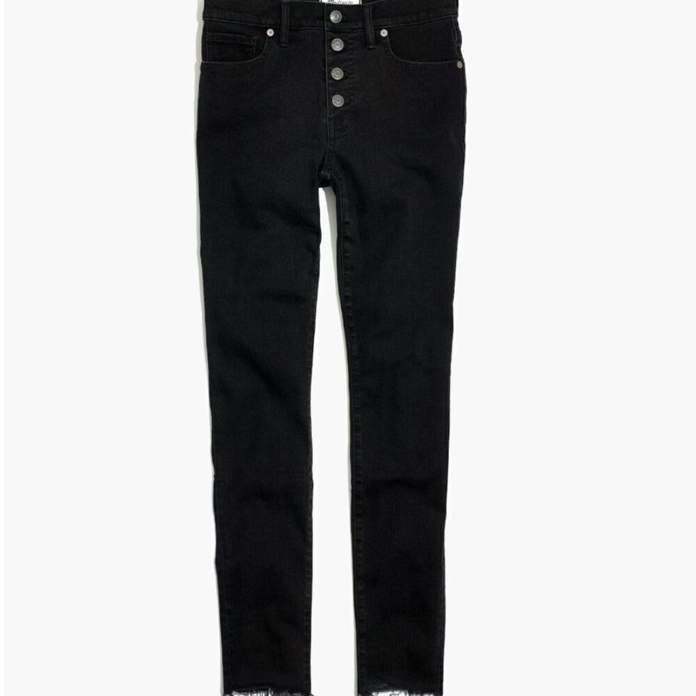 Madewell H3026. 9" Mid-Rise Skinny Jeans in Berkeley Black EUC